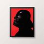 Imagem de Quadro Desenho Darth Vader Perfil 24x18cm
