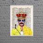 Imagem de Quadro Desenho Freddie Mercury Queen 24x18cm