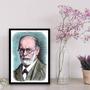 Imagem de Quadro Desenho Freud 45x34cm - com vidro