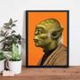 Imagem de Quadro Desenho Yoda Perfil 33x24cm - com vidro