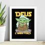 Imagem de Quadro Deus É A Minha Força 33X24Cm - Com Vidro