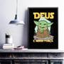 Imagem de Quadro Deus É A Minha Força 33X24Cm - Com Vidro