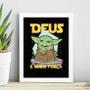 Imagem de Quadro Deus É A Minha Força 45x34cm - com vidro
