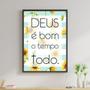 Imagem de Quadro Deus é Bom o Tempo Todo - Girassol 24x18cm - com vidro