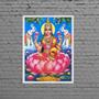 Imagem de Quadro Deusa Hindu Lakshmi 33x24cm - com vidro