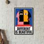 Imagem de Quadro Different Is Beautiful 33x24cm - com vidro