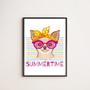 Imagem de Quadro Dog Summer Time 33X24Cm - Com Vidro
