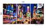 Imagem de Quadro Em Tecido Decorativo New York City Times Square Luzes 120x60 3 peças