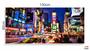 Imagem de Quadro Em Tecido Decorativo New York City Times Square Luzes em Tecido Canvas 130x60