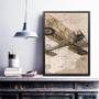 Imagem de Quadro Esboço Avião Vintage 24x18cm - com vidro
