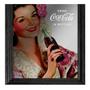 Imagem de Quadro Espelho Madeira/vidro Coca-cola Brunette Lady 26969