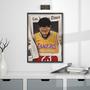 Imagem de Quadro Esportes Basquete Lakers - Moldura Caixa + Foam + Vidro em Vários Tamanhos - Artfine