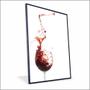 Imagem de Quadro Explosão de Vinho Canvas Com Vidro