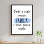 Quadro Família - O Amor Nunca Acaba 45x34cm - com vidro - Quadros On-line Imagem de Quadro Família - O Amor Nunca Acaba 45x34cm - com vidro