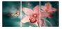 Imagem de Quadro Flores Orquidea Coral  70x150 trio Atelier Valverde