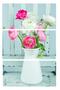 Imagem de Quadro Flores Rosas Pink Vertical  70x150 trio Atelier Valverde