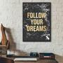 Imagem de Quadro Follow Your Dreams Mármore 33X24Cm - Com Vidro