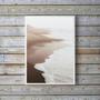 Imagem de Quadro Fotografia Branca Bege Marrom Praia Mar 45x34cm - com vidro