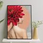 Imagem de Quadro Fotografia Mulher Com Flor 45x34cm - com vidro
