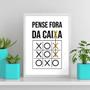 Imagem de Quadro Frase Pense Fora Da Caixa 24X18Cm - Com Vidro