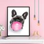 Imagem de Quadro French Bulldog Bubble Gum 33x24cm - com vidro