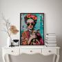 Imagem de Quadro Frida Kahlo Com Pinscher 33X24Cm