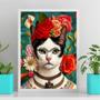 Imagem de Quadro Frida Kahlo - Gatinha 45x34cm - com vidro