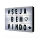 Imagem de Quadro Fundo Branco LED Letreiro Light Box 96 Peças Pretas