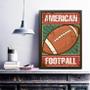 Imagem de Quadro Futebol Americano Retrô 33X24Cm - Com Vidro