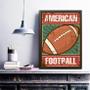 Imagem de Quadro Futebol Americano Retrô 45x34cm - com vidro