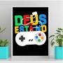 Imagem de Quadro Gamer Deus no Controle 33x24cm - Madeira Branca