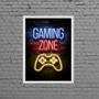 Imagem de Quadro Gamer Gaming Zone 24x18cm - com vidro