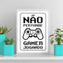 Imagem de Quadro Gamer Jogando Não Perturbe 24x18cm - com vidro