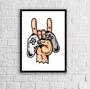 Imagem de Quadro Gamer Mão Com Controle Joystick 33x24cm