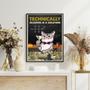 Imagem de Quadro Gatinho Alcool é a Solução 45x34cm - com vidro
