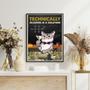 Imagem de Quadro Gatinho Alcool É A Solução 45X34Cm - Com Vidro