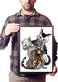 Imagem de Quadro Gato Tatuador Tigre Arte Decoração