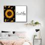 Imagem de Quadro Girassol Frase Gratidão 62x43 2-43x30 Filete Preto Moldura Filete, Preta