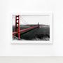 Imagem de Quadro Golden Gate São Francisco Foto Moldura Branca 22x32cm