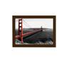 Imagem de Quadro Golden Gate São Francisco Foto Moldura Marrom 22x32cm