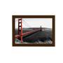 Imagem de Quadro Golden Gate São Francisco Foto Moldura Marrom 33x43cm