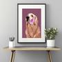 Imagem de Quadro Golden Retriever Flor - 60X48Cm