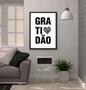 Imagem de Quadro Gratidão Minimalista 33X24Cm - Com Vidro
