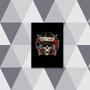 Imagem de Quadro Guns N' Roses Caveira 33X24 Com Vidro - Madeira Preta