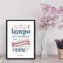 Imagem de Quadro Há Tempo Para Todo Propósito 24X18Cm - Com Vidro