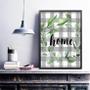 Imagem de Quadro Home - Cinza Com Folhas 24X18Cm - Com Vidro