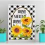 Imagem de Quadro Home Sweet Home Girassóis 45X34Cm - Vidro Branca