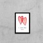 Imagem de Quadro I Love You Always 24x18cm - com vidro