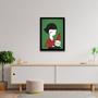 Imagem de Quadro Ilustração Amelie Poulain 24x18cm - com vidro