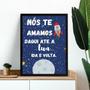 Imagem de Quadro Infantil Espacial - Te Amamos 33x24cm - com vidro